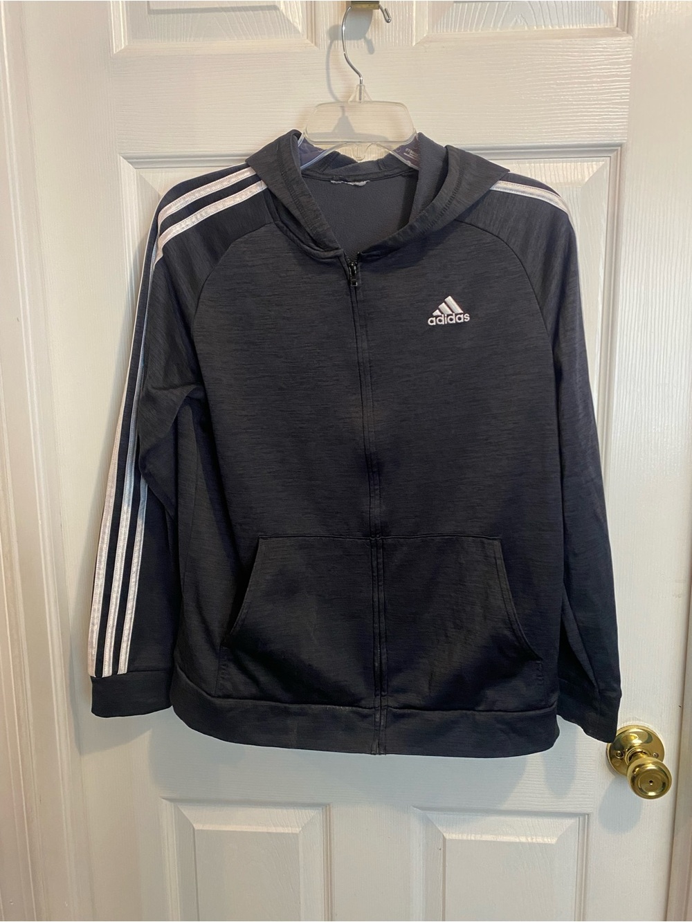 adidas Black Zip up with hood